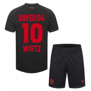 Bayer Leverkusen Florian Wirtz #10 Hjemmebanesæt Børn 2023-24 Kort ærmer (+ korte bukser)